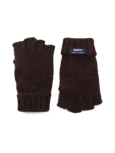 Rękawiczki Comme Des Garcons wełniane brązowe
