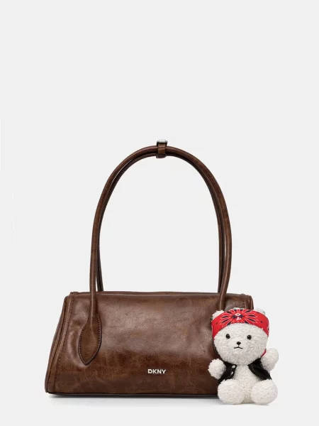 DKNY geantă pentru femei cu imitație de piele maro