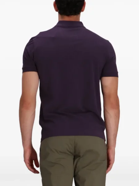 Tricou polo Boss cu broderie violet