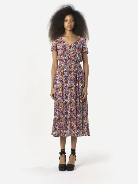 KOROSHI Rochie bej / lila / roz negru