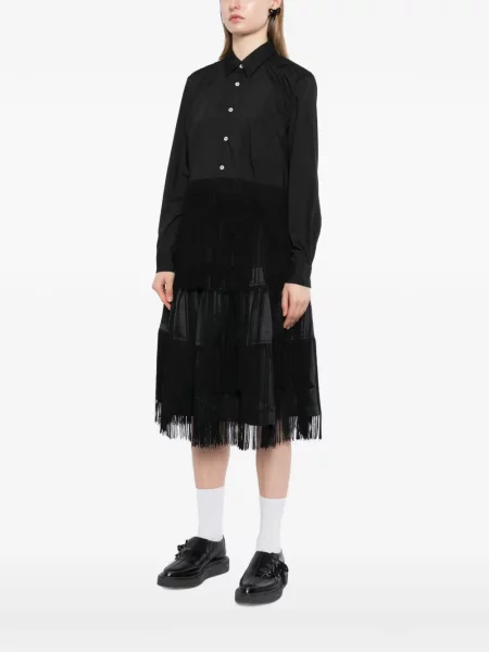Риза Comme Des Garçons Black с ресни черно