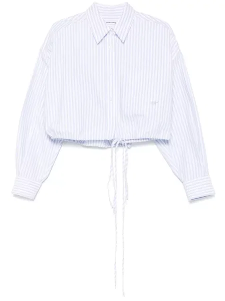 Cropp cămașă Alexander Wang cu dungi alb