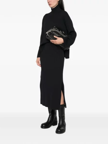 Fustă midi A.p.c. tricotate negru