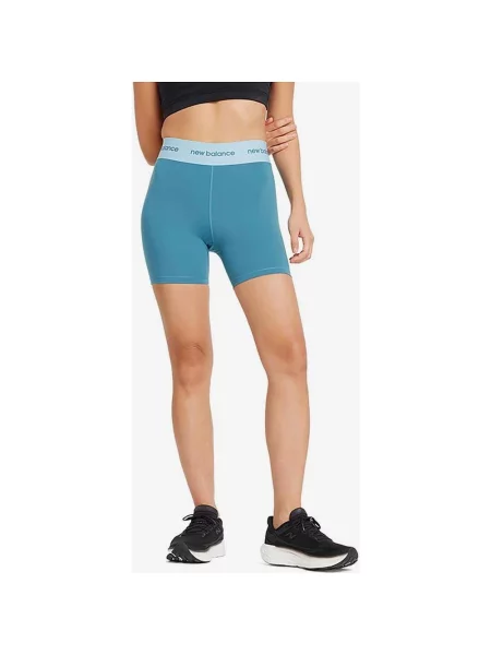 Legginsy krótkie New Balance Sleek 5 Inch XS niebieskie