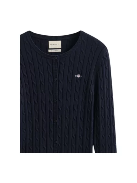 Dzianinowy sweter Gant niebieski