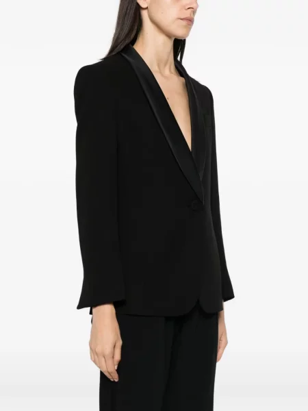Satenska jakna Giorgio Armani s reverom crna