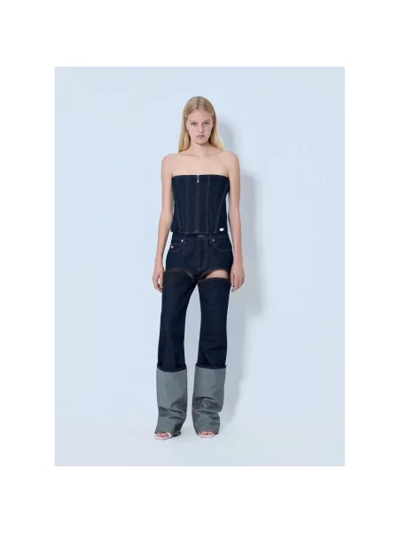 Top Jean Paul Gaultier niebieski