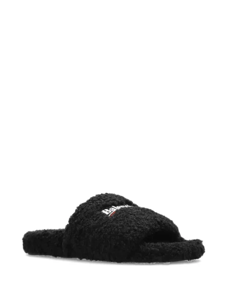 Papuci Balenciaga cu broderie negru