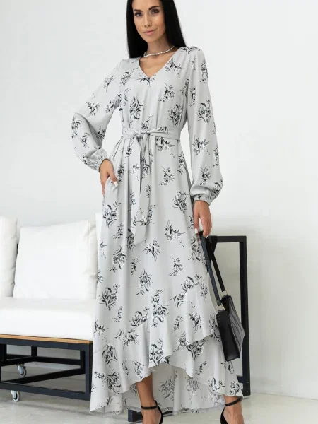 Сукня максі RiMari текстиль сірий