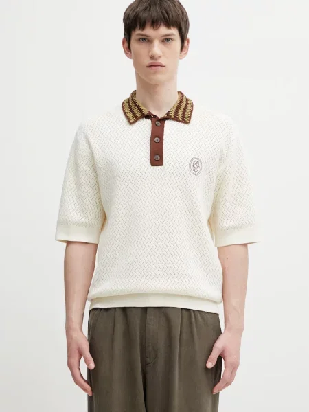 Tricou polo Drole De Monsieur bej