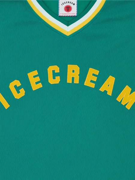 Tricou Icecream cu decolteu în V verde
