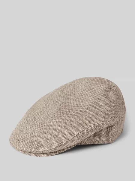 Kaszkiet z mieszanki lnu model ‘GATSBY’ Müller Headwear beżowa