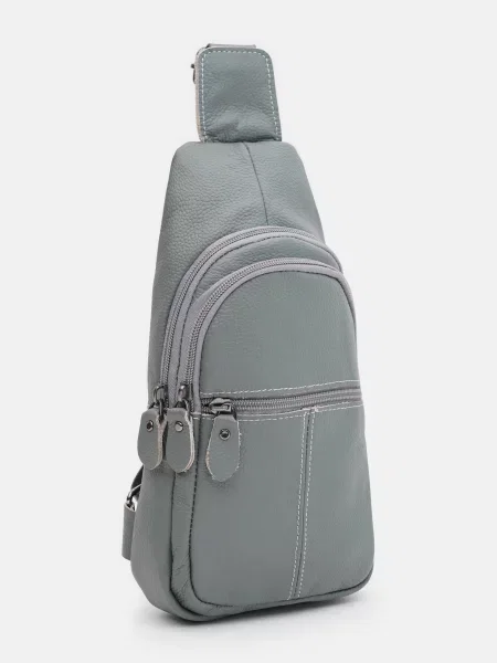 Кожаный рюкзак Borsa Leather серый