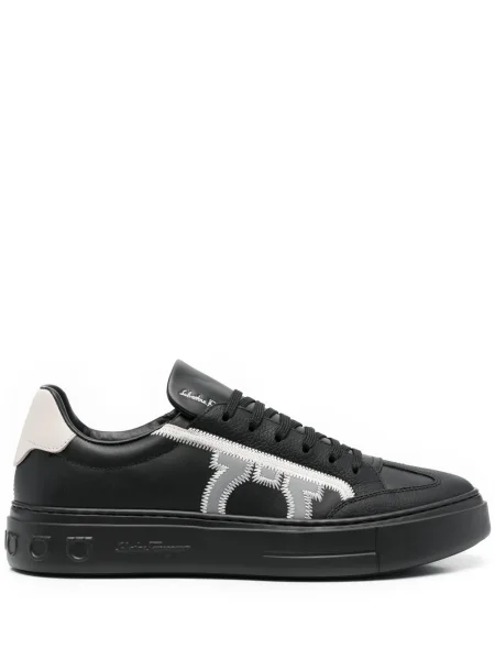Sneakerși Salvatore Ferragamo cu imagine negru
