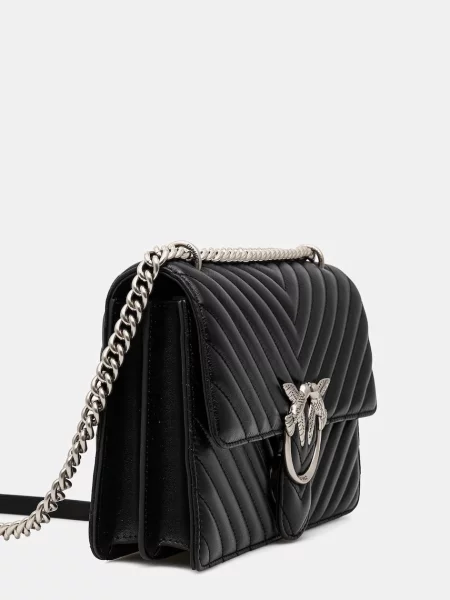 Pinko De piele geantă pe umăr LOVE ONE negru