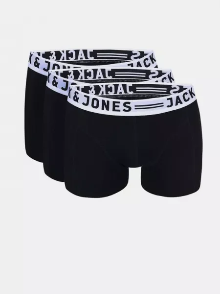 Jack & Jones Sense Boxeri 3 bucăți negru