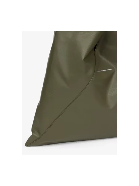 Maison Margiela torebka shopper skórzana zielona