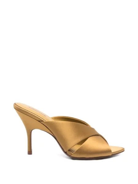 Papuci tip mules Lola Cruz galben