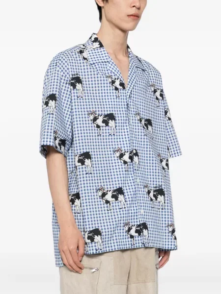 Cămașă Moschino cu imagine albastru