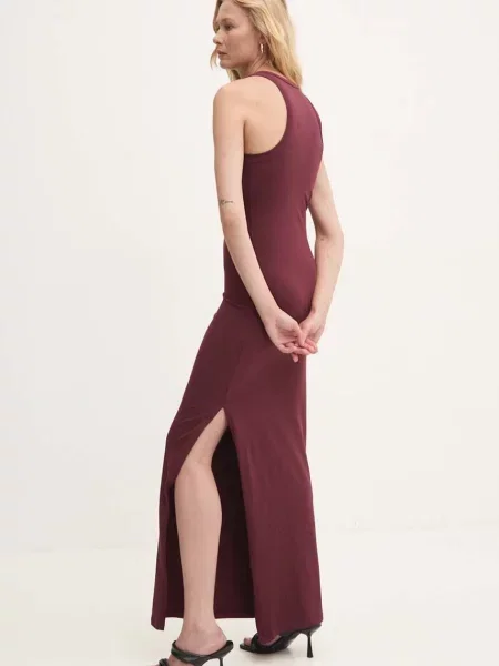 Сукня Answear Lab бордовий maxi облягаюча