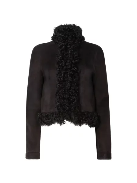 Geacă Fendi din lână merinos negru