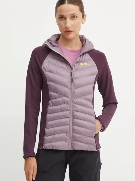 Яке за спортове на открито Jack Wolfskin Routeburn Pro Hybrid лилаво виолетово