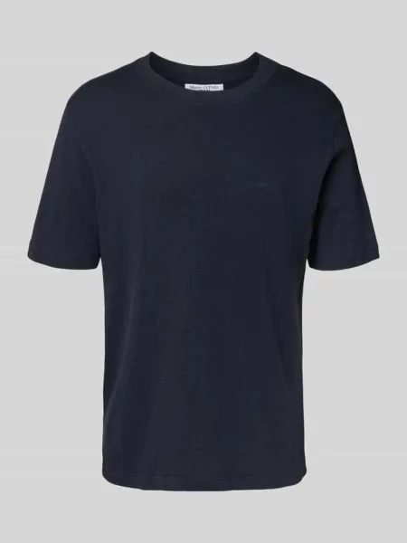 T-shirt o kroju regular fit z czystej bawełny Marc O'polo granatowa