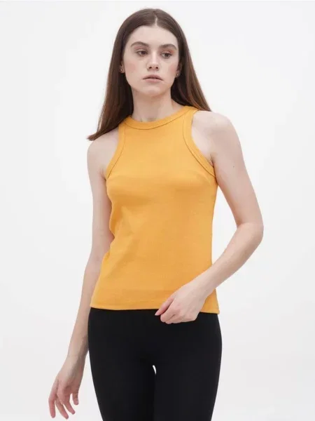 Майка HiBrand гірчичний бавовна/поліестер