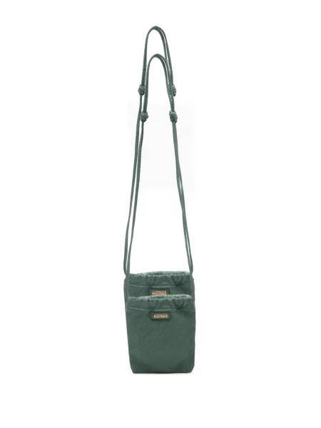 Bőr crossbody táska Caterina Lucchi zöld