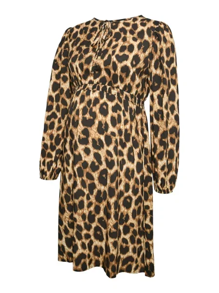 MAMALICIOUS Rochie MLNALENE bej / maro negru