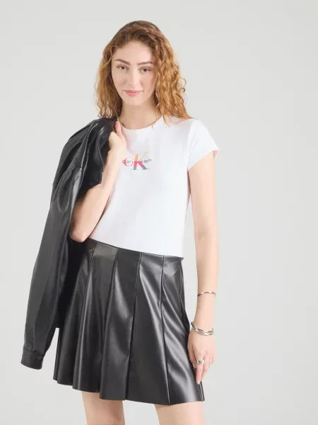 Calvin Klein Jeans Tričko Pride tyrkysová / ružová / čierna biela
