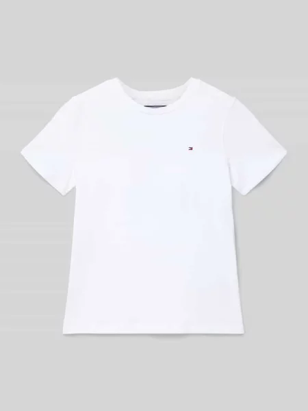 T-shirt z wyhaftowanym logo Tommy Hilfiger Teens biała