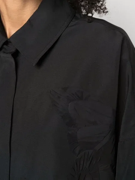 Риза Valentino Garavani бродирана черно