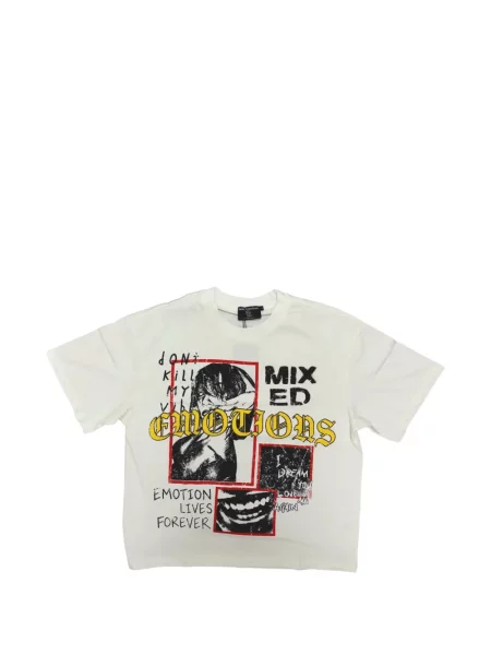 Tricou Mixed Emotion cu imagine alb