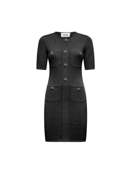 Sukienka Silvian Heach wełniana czarna