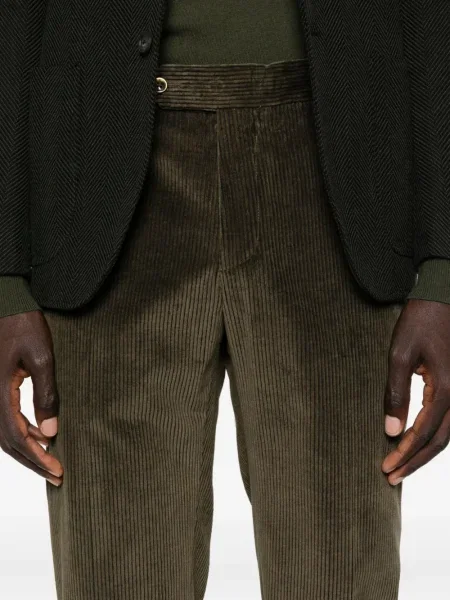 Pantaloni Pt Torino de catifea cord verde
