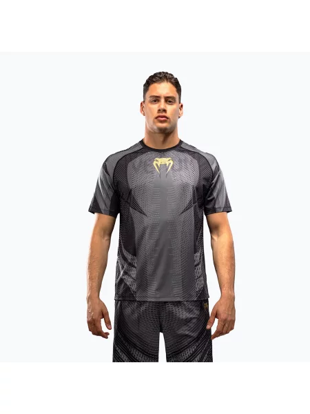 Tricou pentru bărbați Venum Galactic Dry Tech black/gold negru
