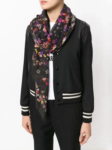 Fular Givenchy cu imagine negru