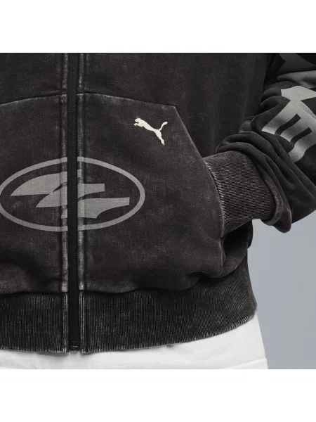 PUMA Bluza z kapturem unisex z zamkiem i grafikÄ… Akcesoria S czarny