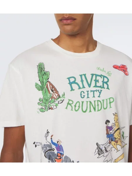 Tricou Bode cu imagine din jerseu alb