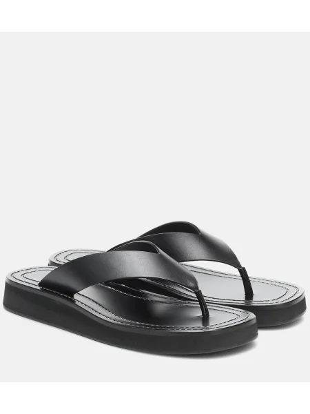 Sandale The Row din piele cu platformă negru