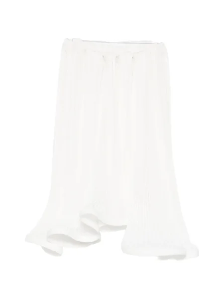 Fusta plisata Rowen Rose plisată până la genunchi alb