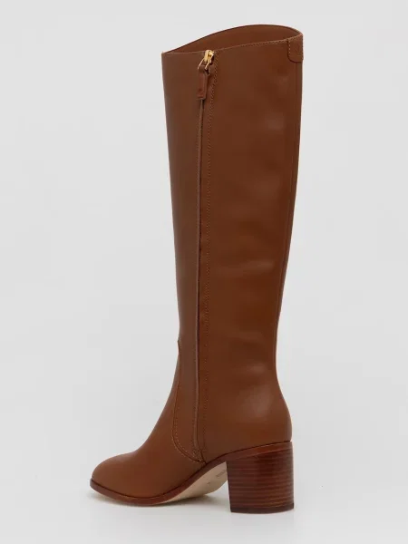 Kožené kozačky Lauren Ralph Lauren Charly na hnědá