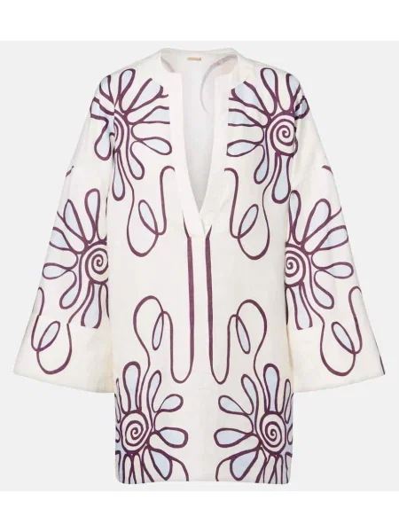 Tunică Cala De La Cruz de in cu imagine alb