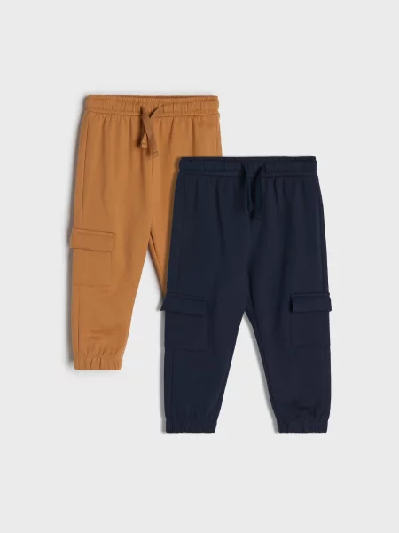 Sinsay jogger kalhoty 2 pack námořnická modrá