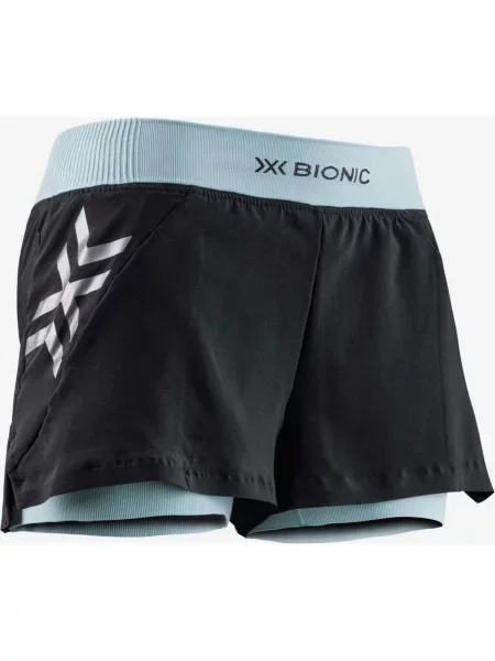 Spodnie X-Bionic Twyce Race w kolorze czarno-niebieskim dla kobiet. XS czarne