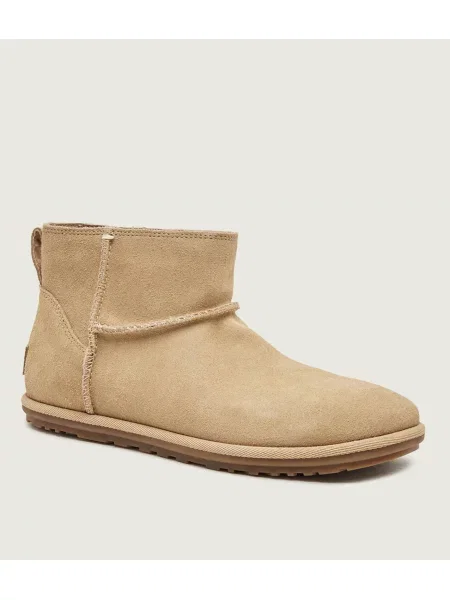 UGG Bocanci W Classic Mini Deconstructed | lână | piele întoarsă bej