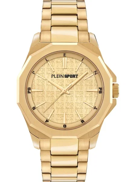 PLEIN SPORT zegarek złoty żółty