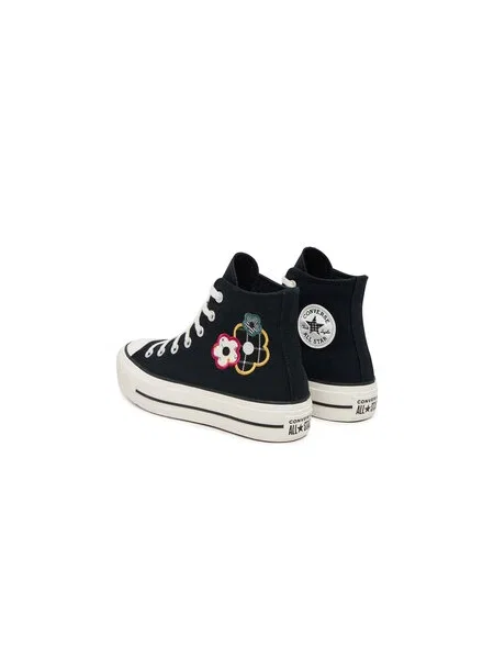 Converse Tornacipő Chuck Taylor All Star Lift Platform Floral Patchwork fekete