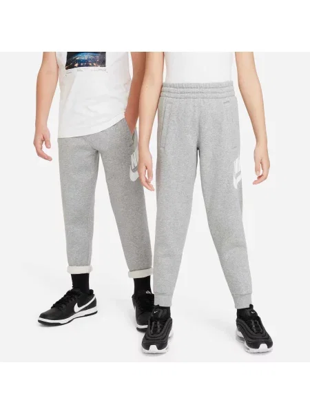 Spodnie dziecięce Nike Club Fleece dark grey heather/base grey/white szare